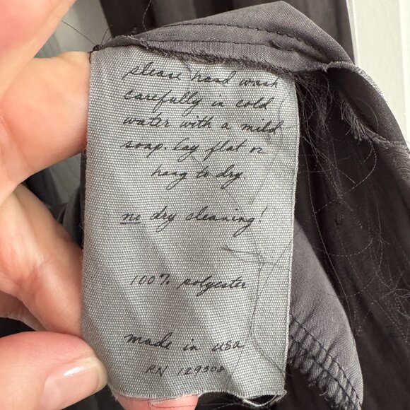 Raquel Allegra Liquid Satin Dress in Dark Grey, size "2" (Medium) - Picture 5 of 9